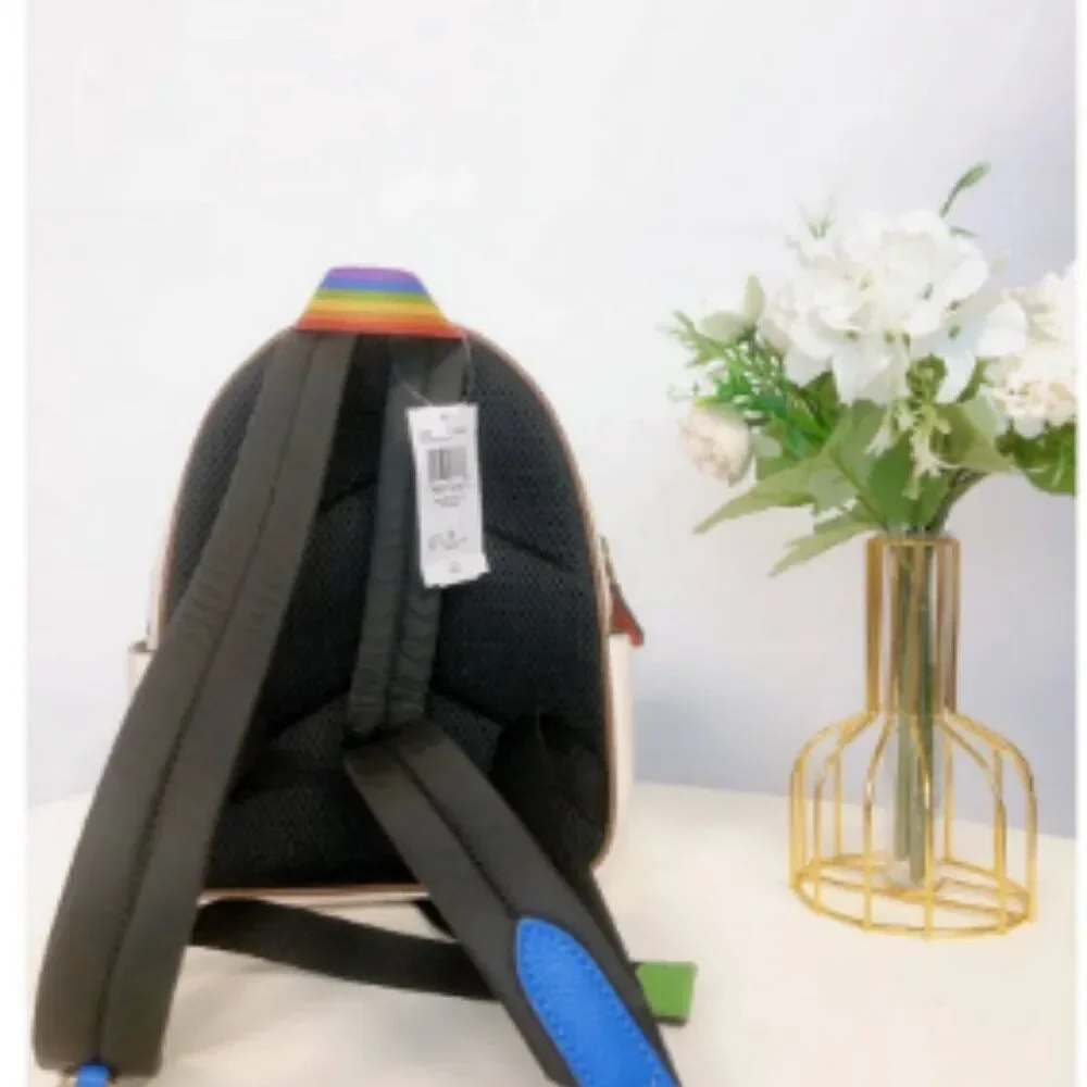 NWT Mini Court Backpack With Rainbow Coach